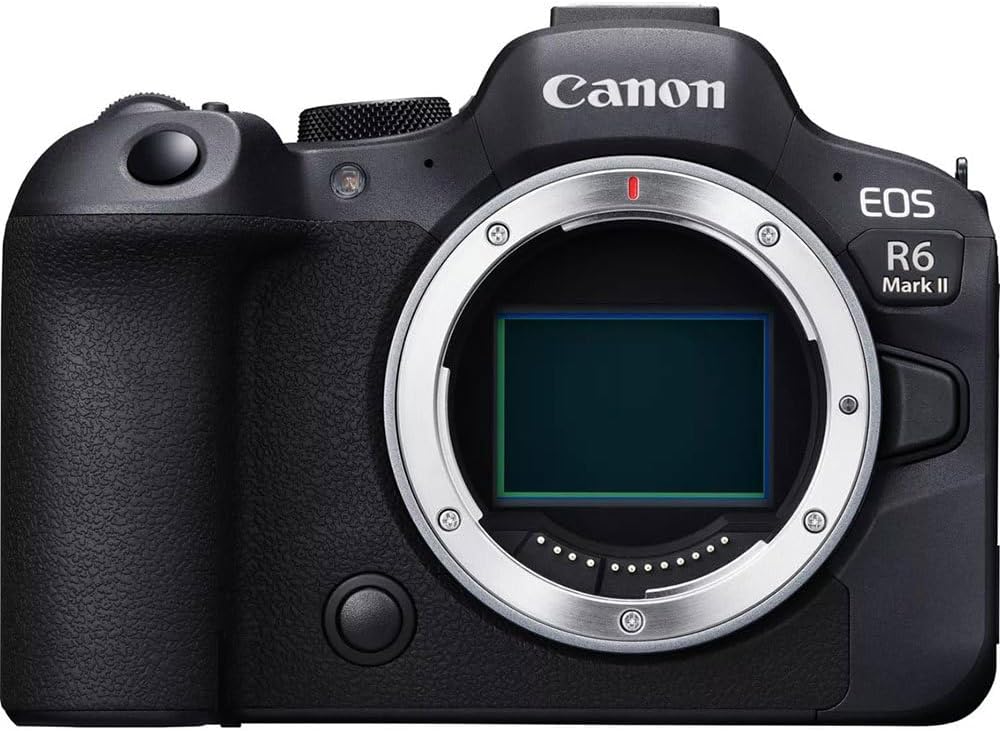 Canon EOS R6 Mark II Full Frame Mirrorless Camera Body Only | 24.2-megapixels, up to 40fps continuous shooting, 4K 60p, up to 8-stops IS and Dual Pixel CMOS Auto Focus II