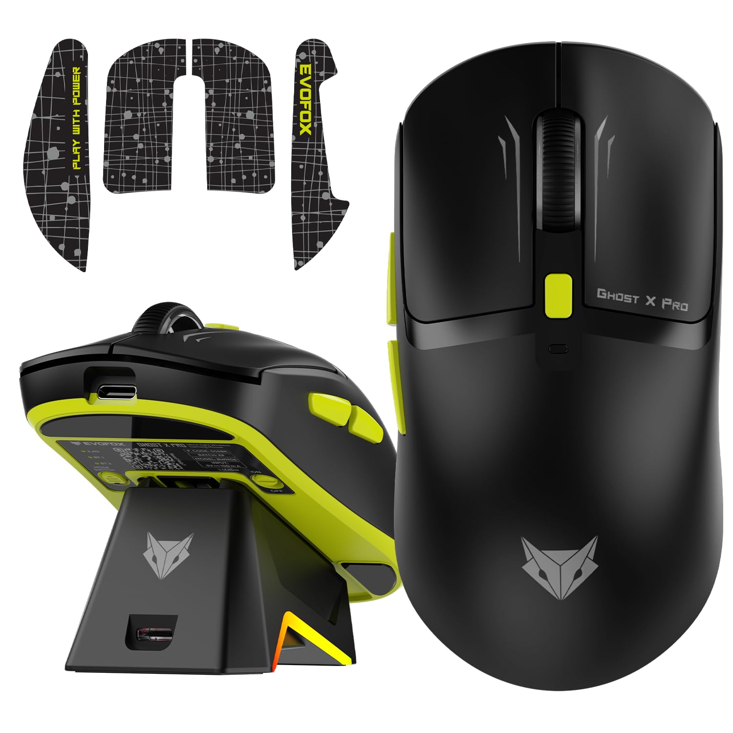 Ghost X Pro Tri-Mode Wireless Gaming Mouse with RGB Charging Dock, 54g Ultra-Lightweight, 30,000 DPI Instant S312 Sensor, 8000Hz Polling, 100M Huano Switches, Dual Bluetooth, 2.4GHz, Wired-image-30