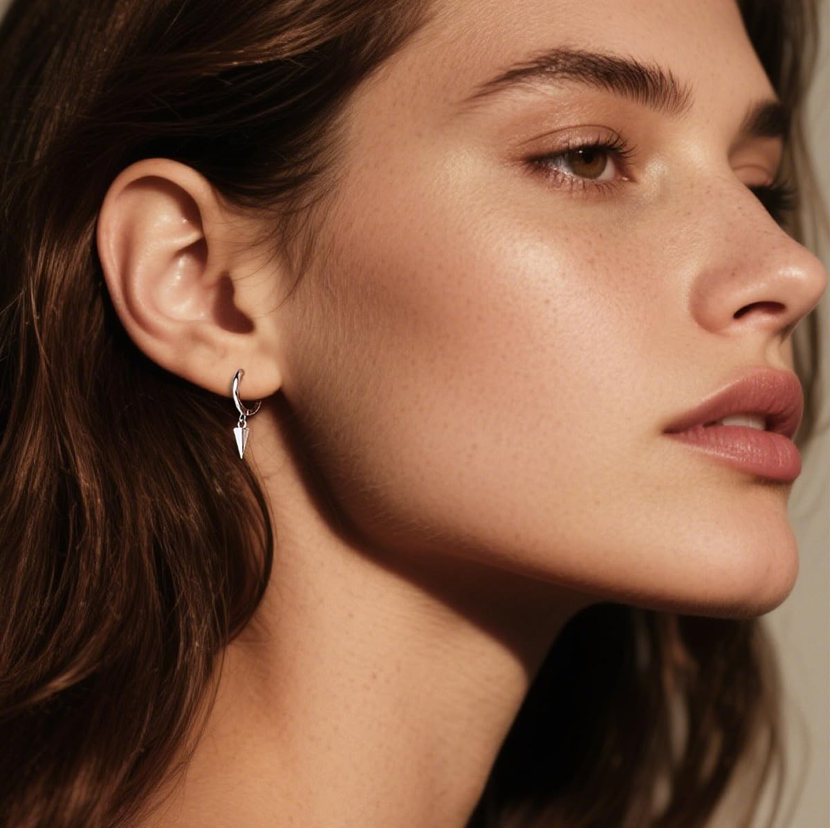 SLUYNZ 925 Sterling Silver Spike Hoop Earrings for Women Teen Girls Geometric Huggie Earrings Dangle - Image 2