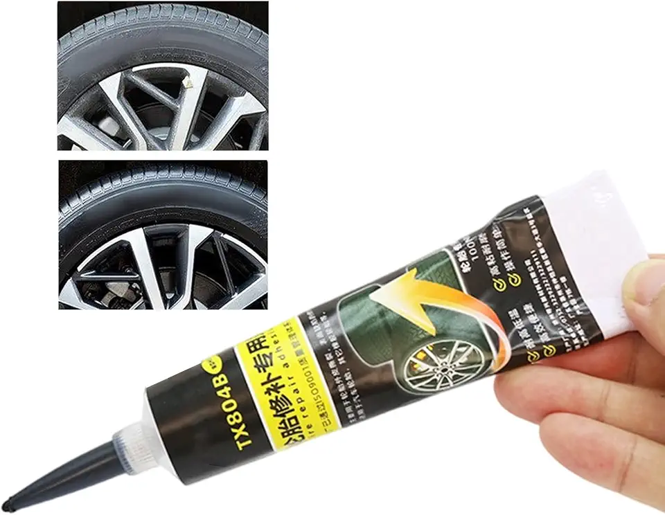 Cola de reparo de parede lateral de pneu | Selante resistente à temperatura de 50 ml | Reparo de pneu à prova d'água | para carro, bicicleta, motocicleta, borracha, sapatos, tubo de borracha
