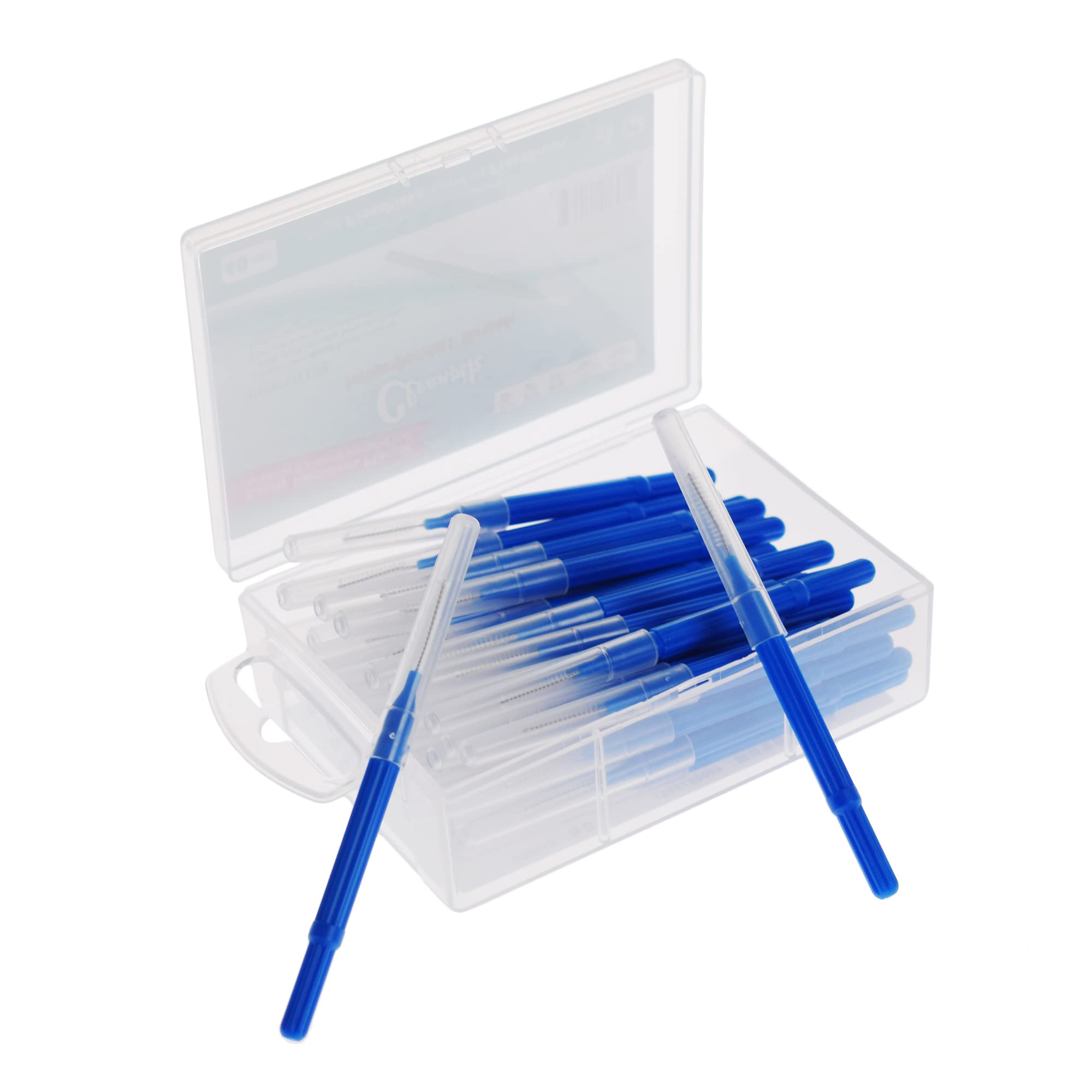 ZHUYIYI 40 Pack Straight Interdental Brush, Brushes Between Tooth, Brush Interdental Cleaners, Interdental Cleaning Tool, Tooth Detail Cleaning, Teeth Oral Hygiene Cleaning Tool(Blue,0.7mm)