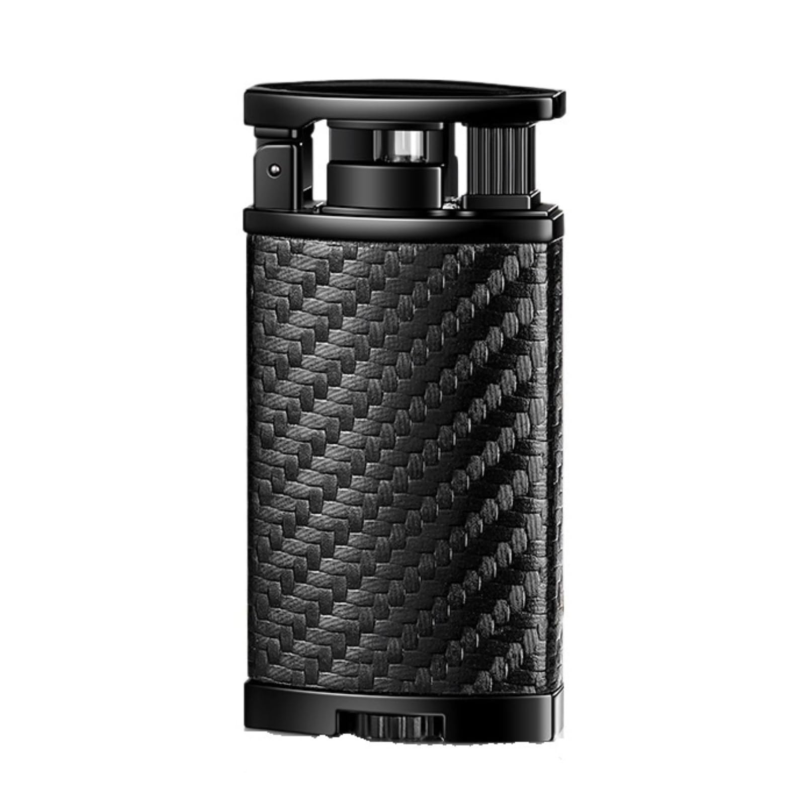 Encendedor de metal de diseño clásico con llama suave y acabado resistente para exterior