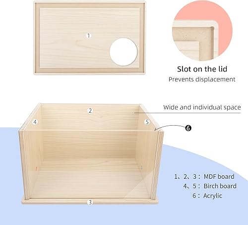 Miniatura 3 de Niteangel Caja de excavación de hámster visible para enano sirio Roborovski Campbell Hamsters Gerbos, ratones, Lemmings Degus u otras mascotas de