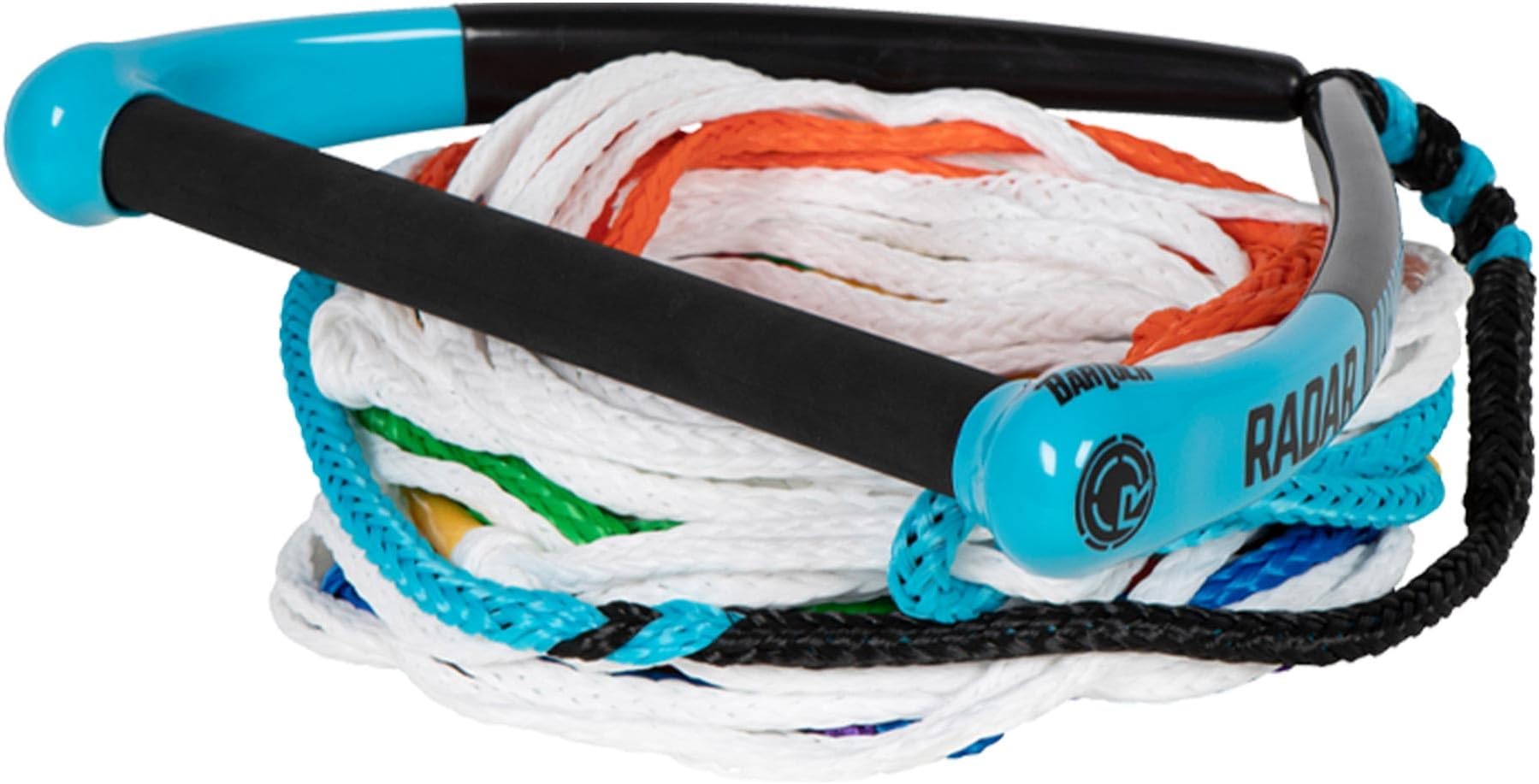 Control Water Ski Rope and Handle Package - 13 Inch Handle, Non-Rotating Grip, Pre-Stretched Low-Drag Rope, Full Length End Caps, High Control Handle for Wakesurfing