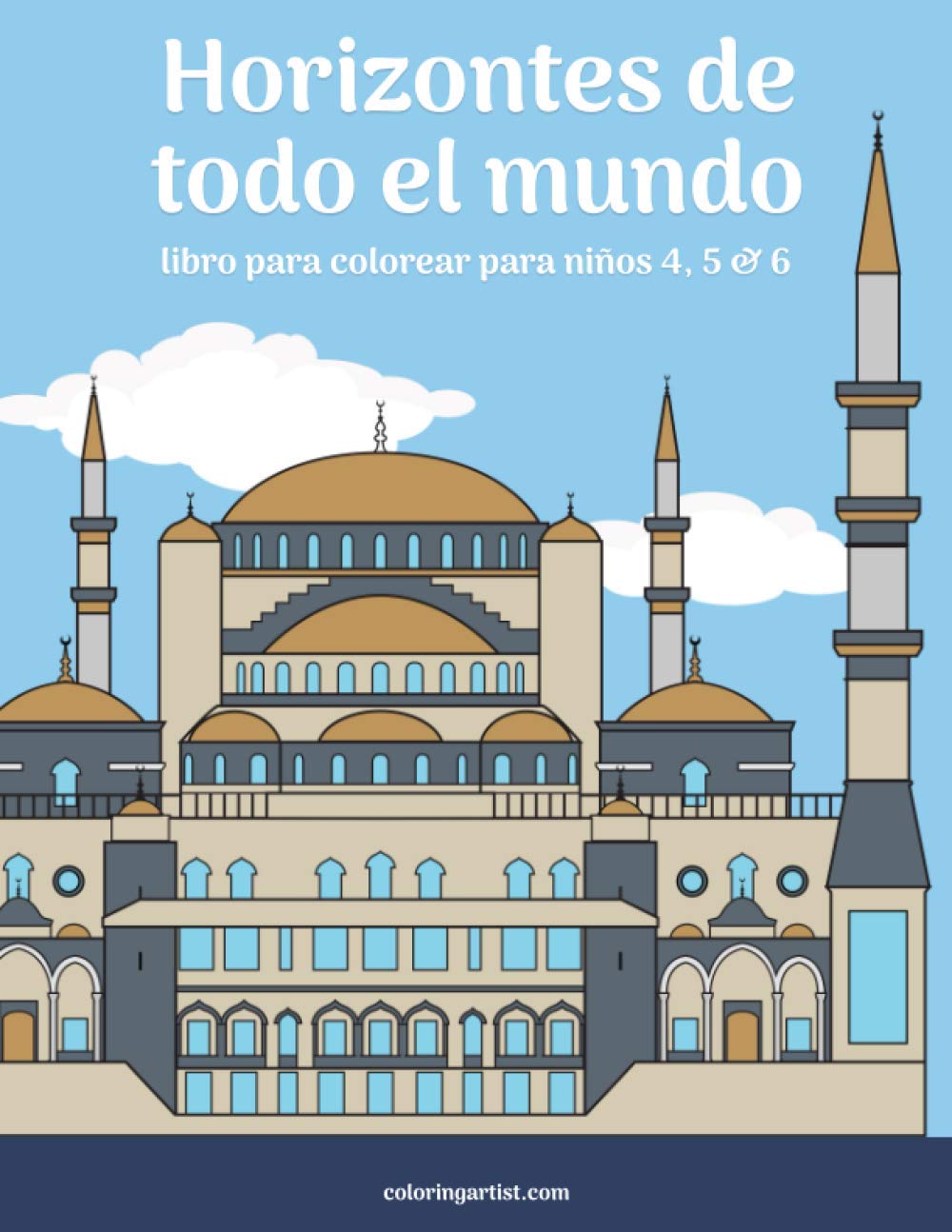 Livre de coloriage pour enfants avec grands horizons du monde pour petits artistes de 4-6 ans