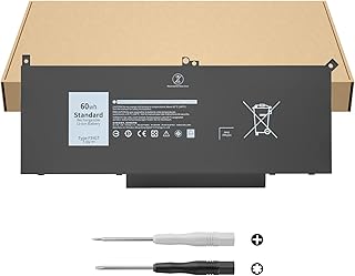 F3YGT Replacement Battery for Dell Latitude 7480 7490 7280 7290 7380 7390 P73G002 P28S001 453-BBCF 451-BBYE KG7VF DM3WC DM6WC - Longevity and high Performance 60Wh 7.6V 4 Cell