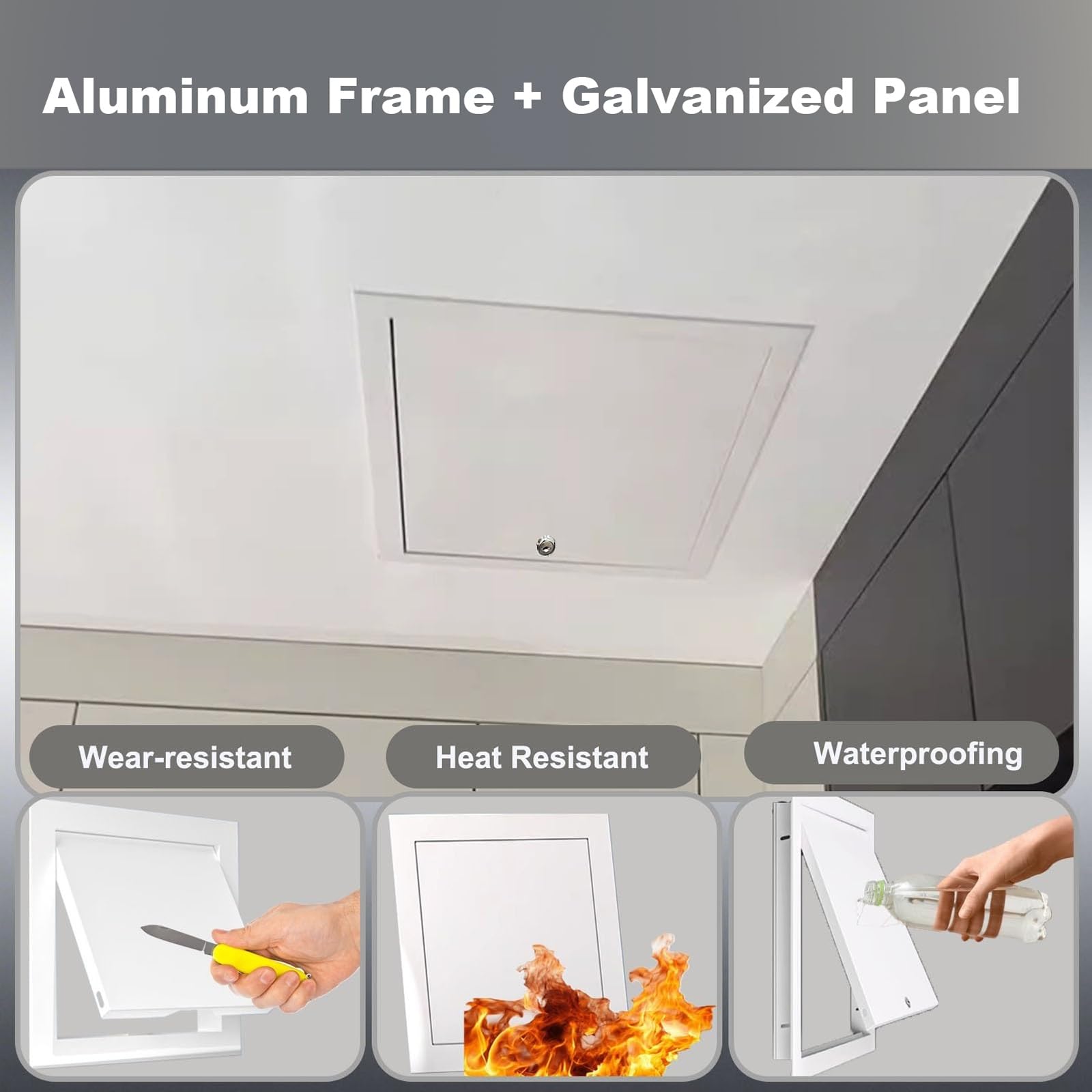 Sanitär-Zugangsplatte für Trockenbau, 86,4 x 86,4 cm, Wand- und Deckenabdeckung, Breaker Box, ideal für Heimwerker, Elektro- und Sanitärbedarf, einfach zu installieren