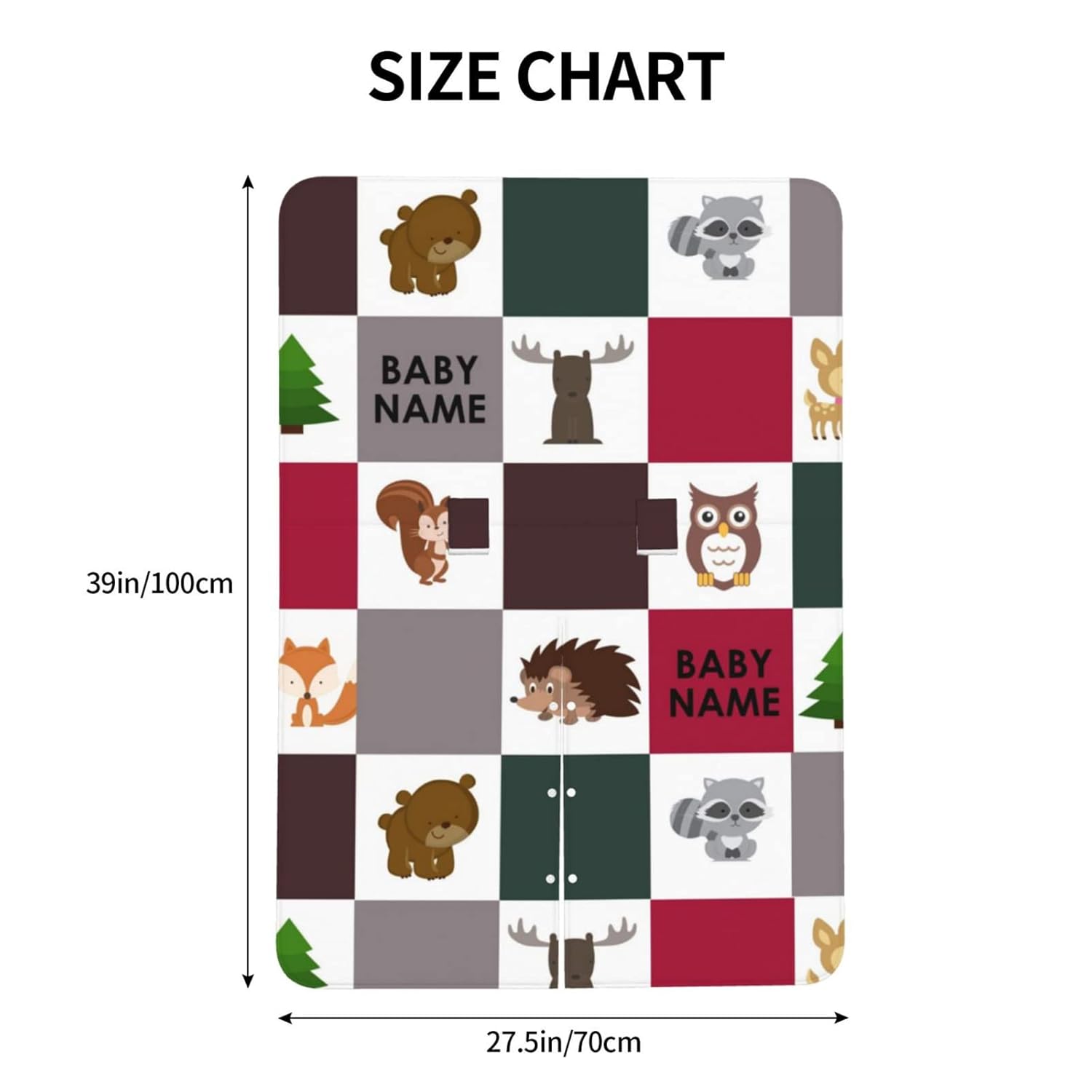 Personalized Little Animals Theme Baby Car Seat Canopy for Baby with Name, Custom Light Weight Minky Covers for Baby Boy Girl, Nursing Breastfeeding Stroller Cover Canopies for Newborn