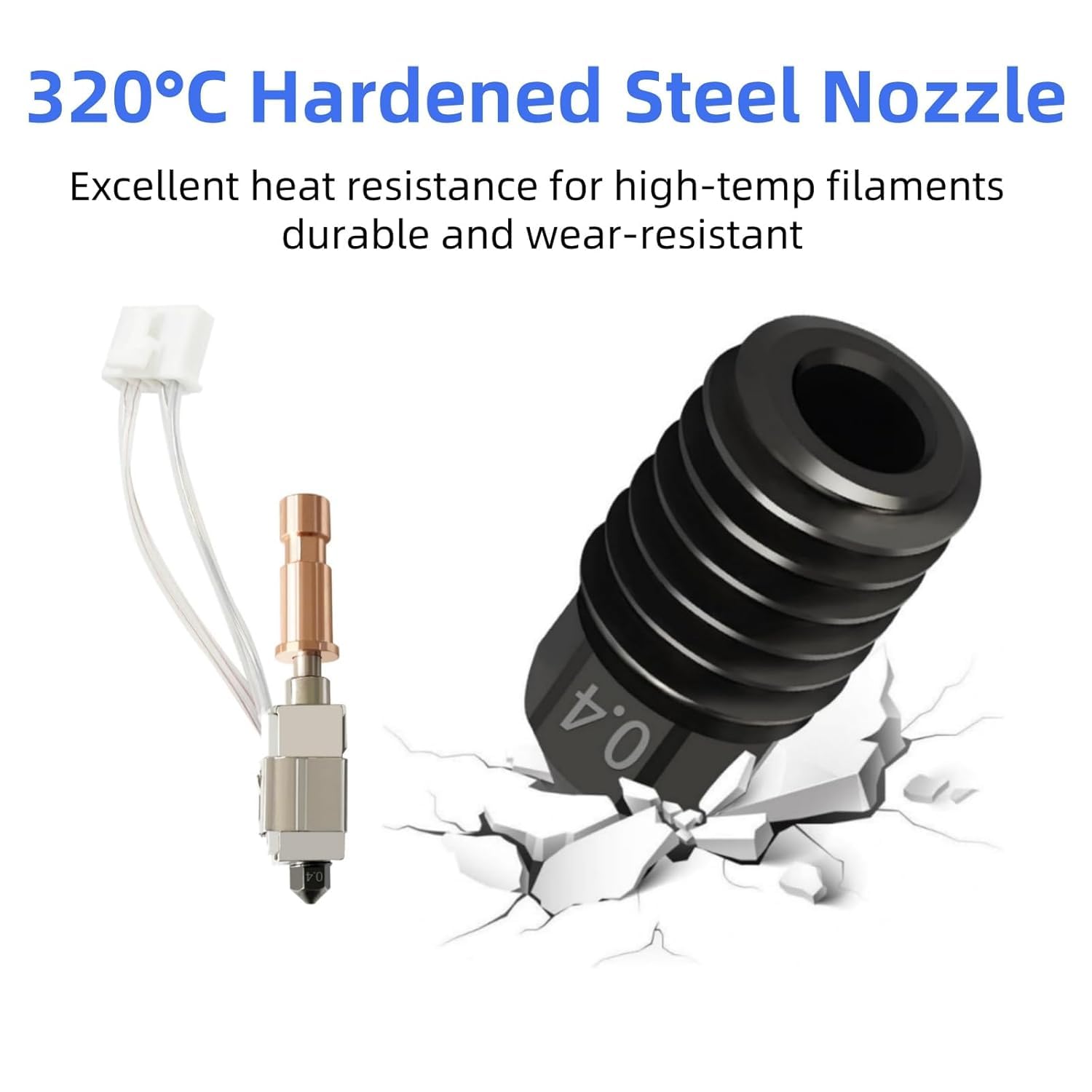 Ceramica Hotend per Kobra S1 Combo, 0,2mm 0,4mm 0,6mm Upgrade Hotend Kit, 3D Printer Heater Hotend Integrated Throat Kit, Testina di Pressione Extruder Kit per Anycubic Kobra S1/ACE Pro