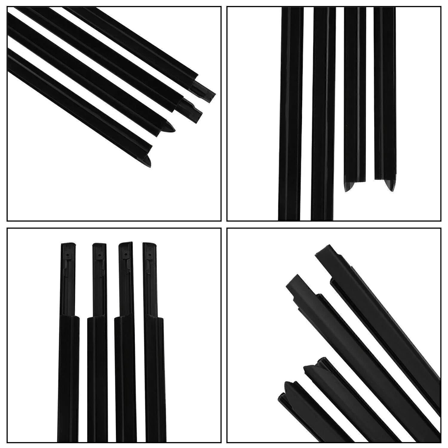 Guarnizione per portiera auto 4 Pezzi Guarnizione In Gomma Finestrini Esterni Pressione Impermeabile Per Dodge Per Ram 1500 2500 3500 4500 5500 2009-2021 Striscia Protettiva Vetri Vetro