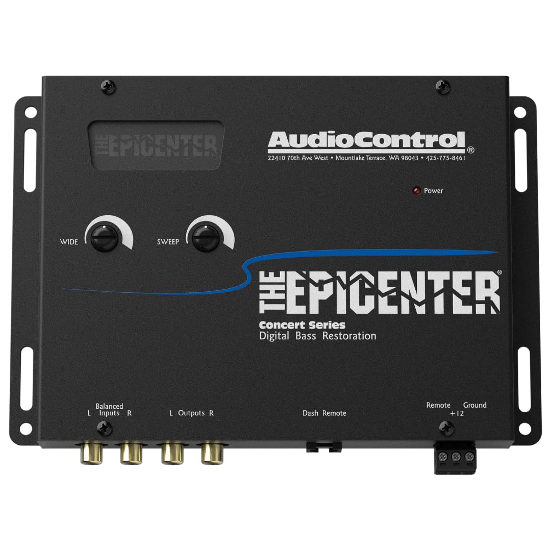 AudioControl EPICENTER Bass Bundle - EPICENTER Bass Restoration Processor (Black) + EPIC750 Monoblock 750W Car Audio Subwoofer Amplifier + Stinger 2-Channel 3 FT 6000 Series RCA Interconnect Cable