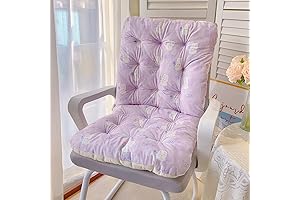 Plush Tulip Chair Cushion with Opulent Floral Print and Anti-Slip Ties