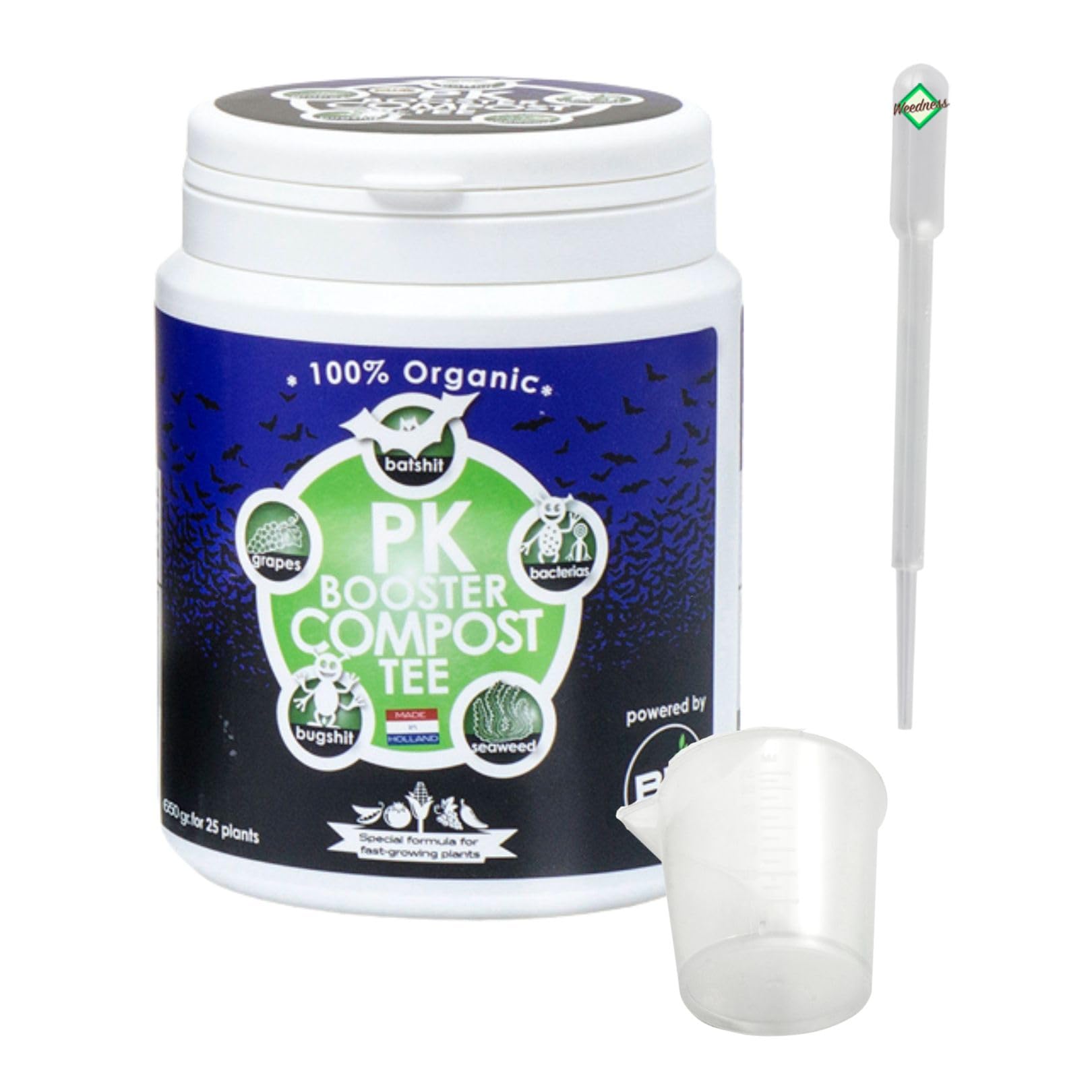 Weedness BioTabs Pk Booster Compost Tea 2 Kg - Naturdünger Grow Flüssig Bio Orchideen Bonsai Organische