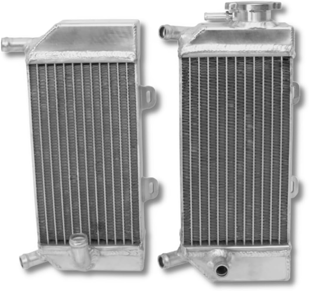 Compatible With Radiator Honda CRF250R & CRF250X (Left+Right) Aluminum 2004-2009, silver