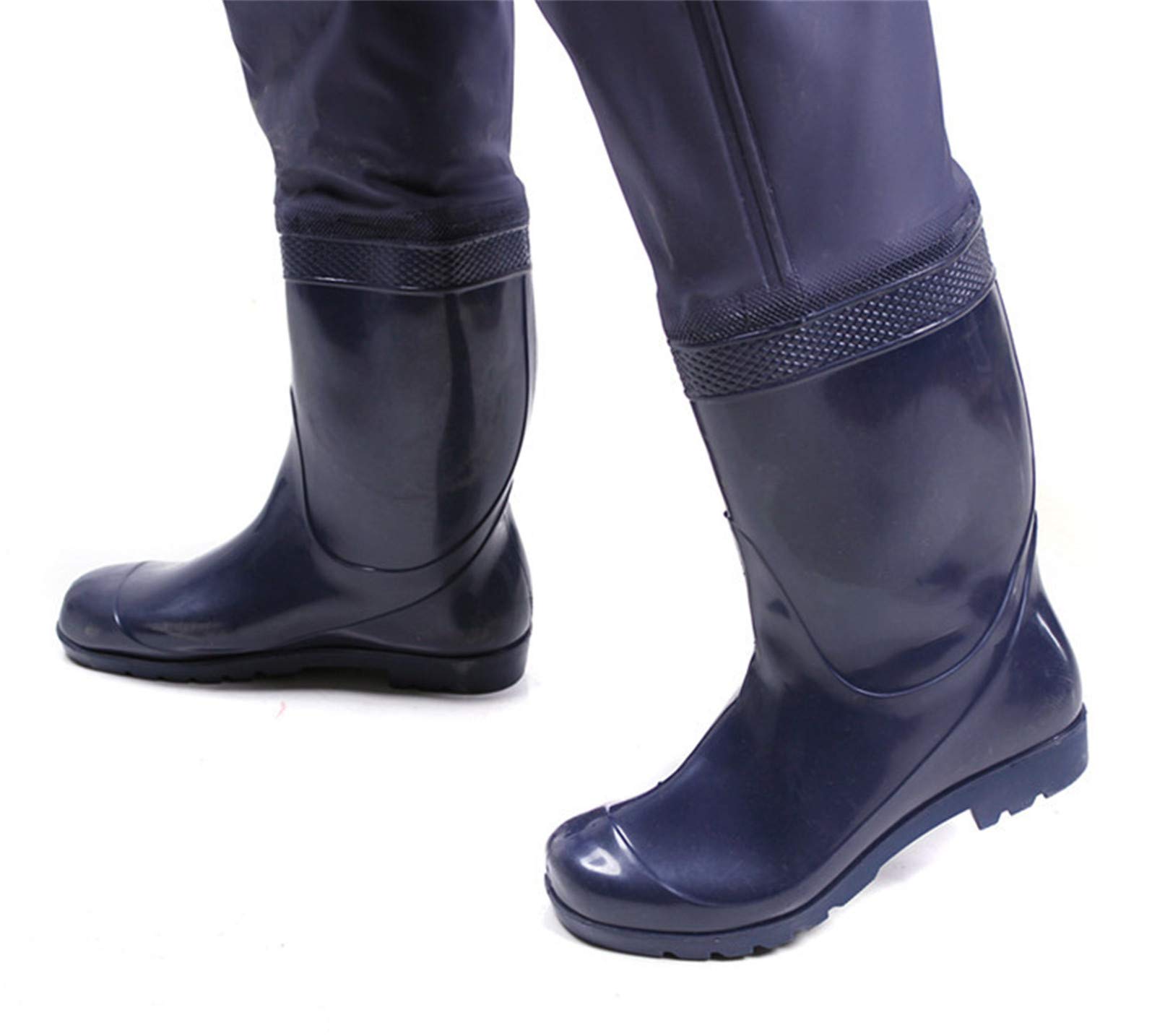 Stivali Pesca per Esterni, Trampolieri + Scarpe per Stivali PVC Morbido E Antiscivolo, Pantaloni Caccia E Pesca per Uomo E Donna con Vita Regolabile, Stivali di Gomma Impermeabili