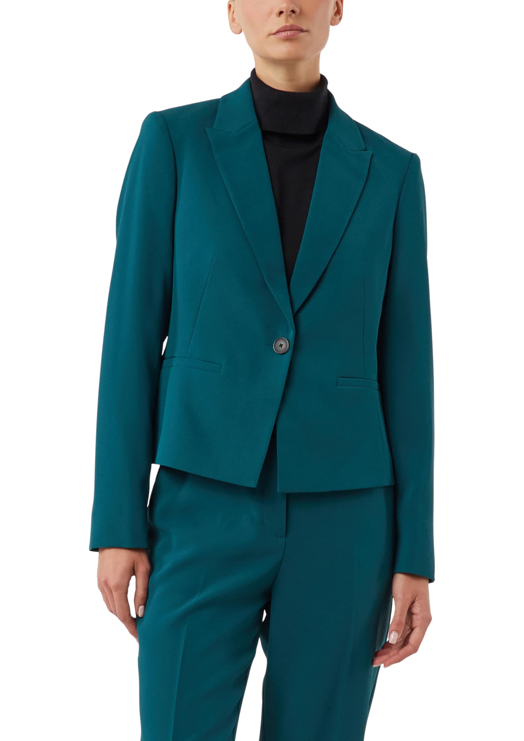 Comma Taillierter Kurzblazer aus Crêpe