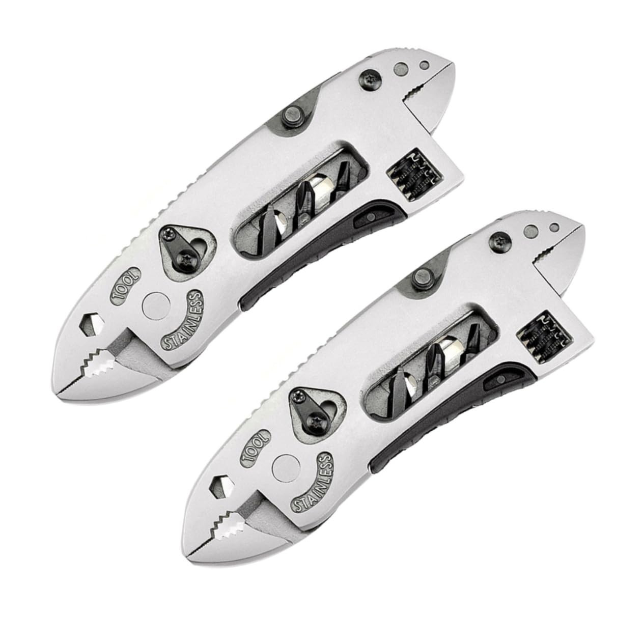 Pinza Multifunzione 2pezzi in Acciaio Inossidabile, Portatile