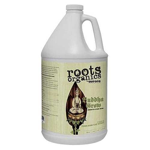 Roots Organics Buddha Grow, fertilizante líquido orgánico, 2-0.25-2 NPK, 1 galón