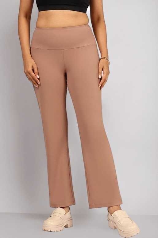 BlissClub Ultimate Straight Pants Trousers for Women with High Waist, Formal Pant for Women Office Wear with Wide Waistband