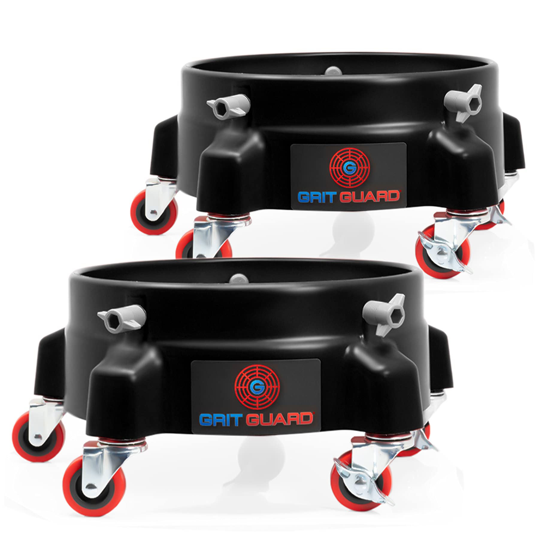 detailmate Black & White Lot de 2 seaux GritGuard Bucket Dolly Noir Accessoire pour la voiture Lavage à la main Seau de nettoyage idéal pour lavage de voiture, la moto, l'entretien de la voiture