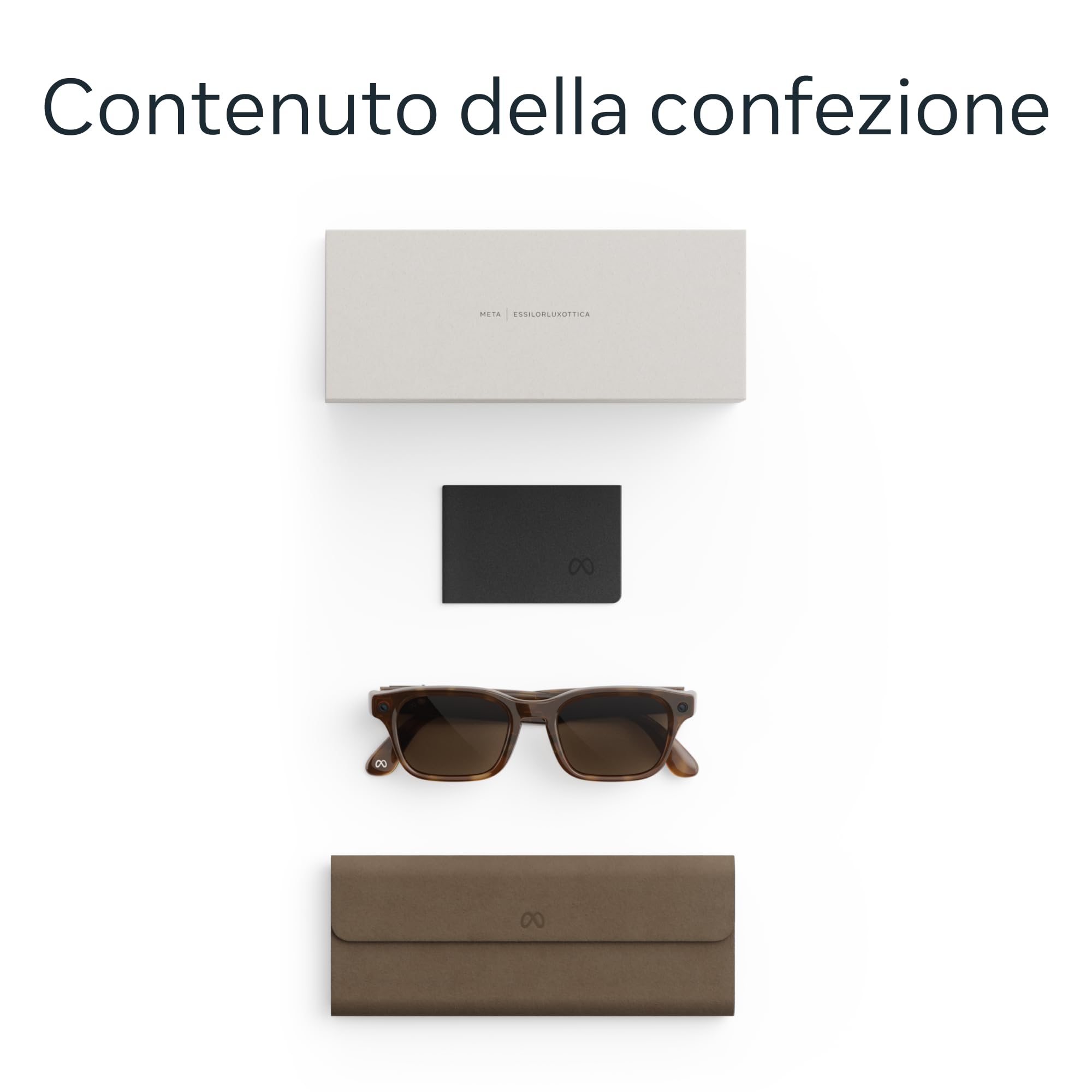 Meta Adventurer Large Tartarugato classico | AI glasses unisex, Fotocamera da 12 MP, Traduzione in tempo reale — Risoluzione 3K HD — Oltre 8 ore di autonomia — Varie misure — Lenti marroni
