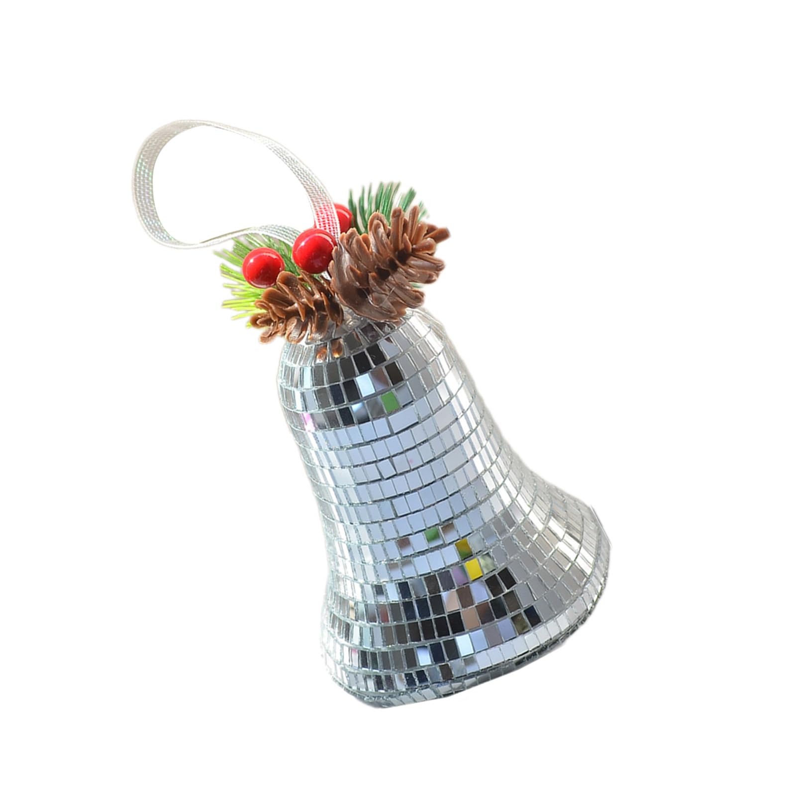 Buxuaaaa Christmas Tree Hanging Charm Decoration Sparkling Discos Bauble Party Supplies Light Reflectings Glass Festival Ornament Christmas Decoration