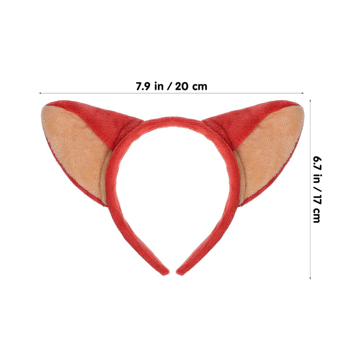 Gadpiparty 4pcs Halloween Hair Hoop Fox Ears Headband, Plush Party Hair Hoop for Festival Decor And Costume Accessories