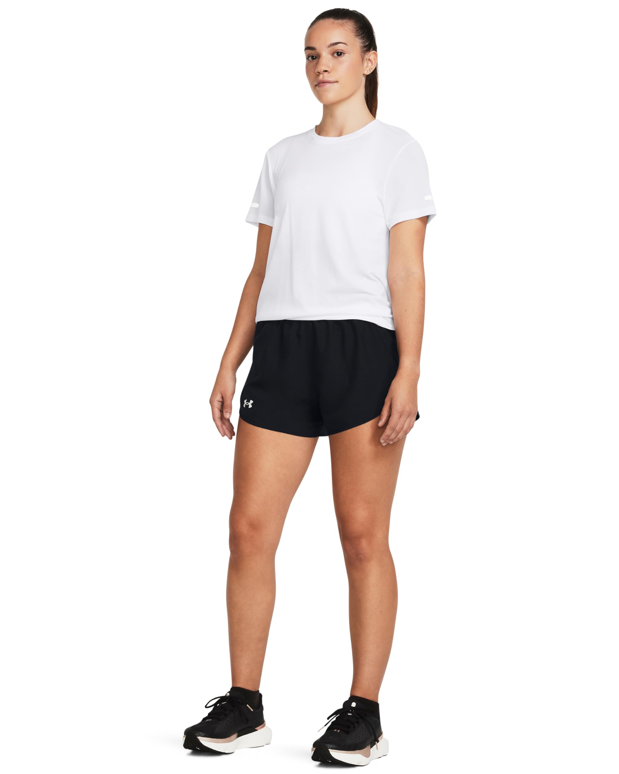 Under Armour Donna UA Fly By 3'' Shorts, Pantaloncini Donna Sportivi, Shorts Donna Comodi e Traspiranti, Pantaloncini Running e Palestra