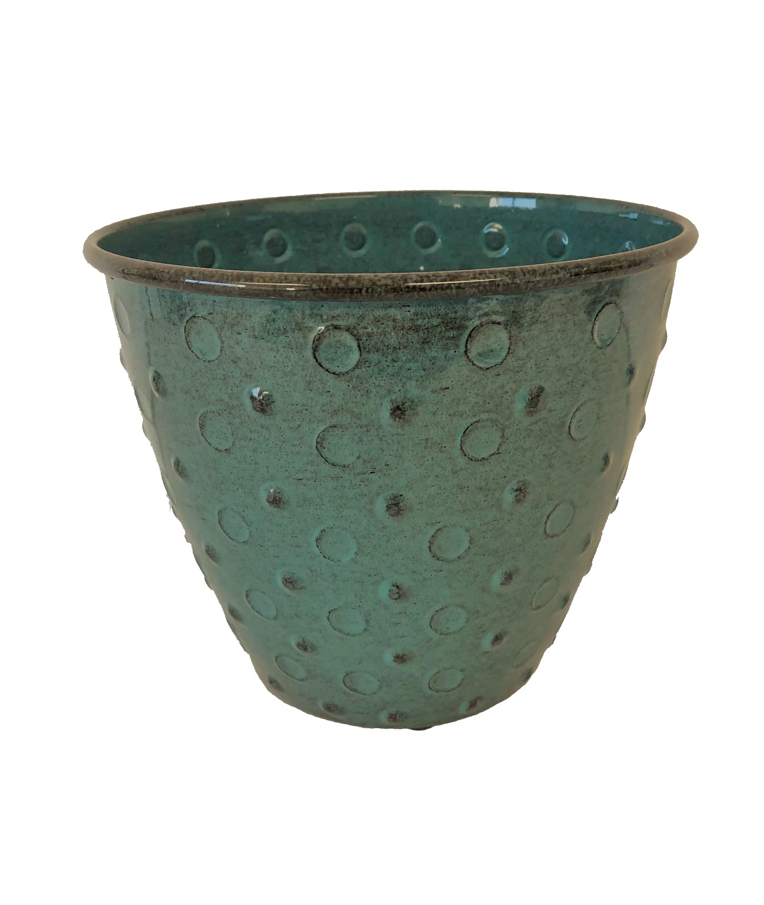 Robert Allen by Headwind - Ironstone Mandalay Glazed Metal Planter Lightweight, Durable, Sustainable
