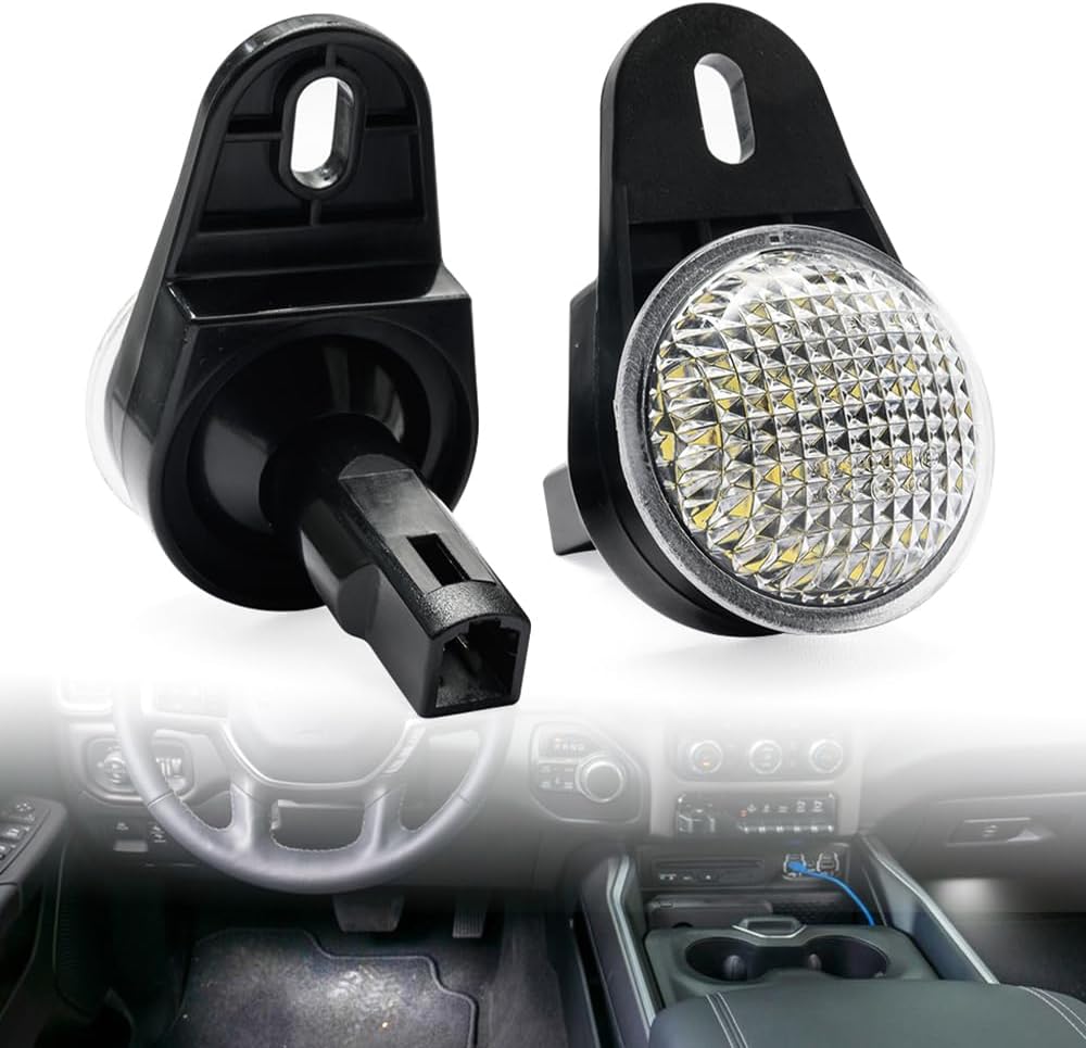 LED Interior Footwell Light Puddle Lights for Jee'p Liberty Wrangler Commander Grand Cherokee LED Under Dashboard Courtesy Floorboard Lamp Assembly 2Pcs