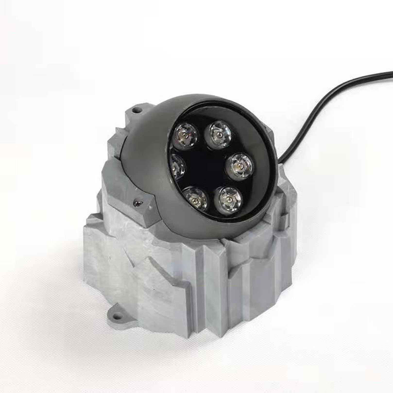 Wodoodporne zewnętrzne oświetlenie ogrodowe, lampa trawnika o wyglądzie kamienia z regulowanym kątem, wodoodporny reflektor ogrodowy IP65, oświetlenie LED wpuszczane w ziemię (ciepła biel, 18 W