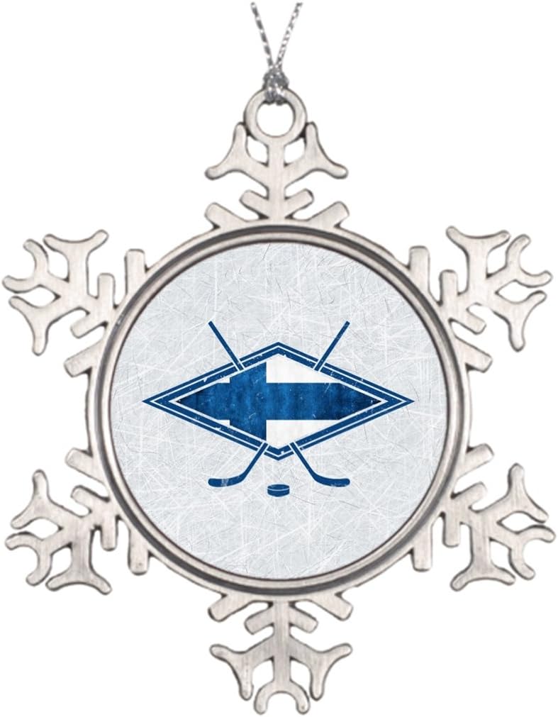 Butter Tisse Personalised Christmas Tree Decoration Finnish Ice Hockey Basge Suomi Hockey Pin Funny Snowflake Ornaments