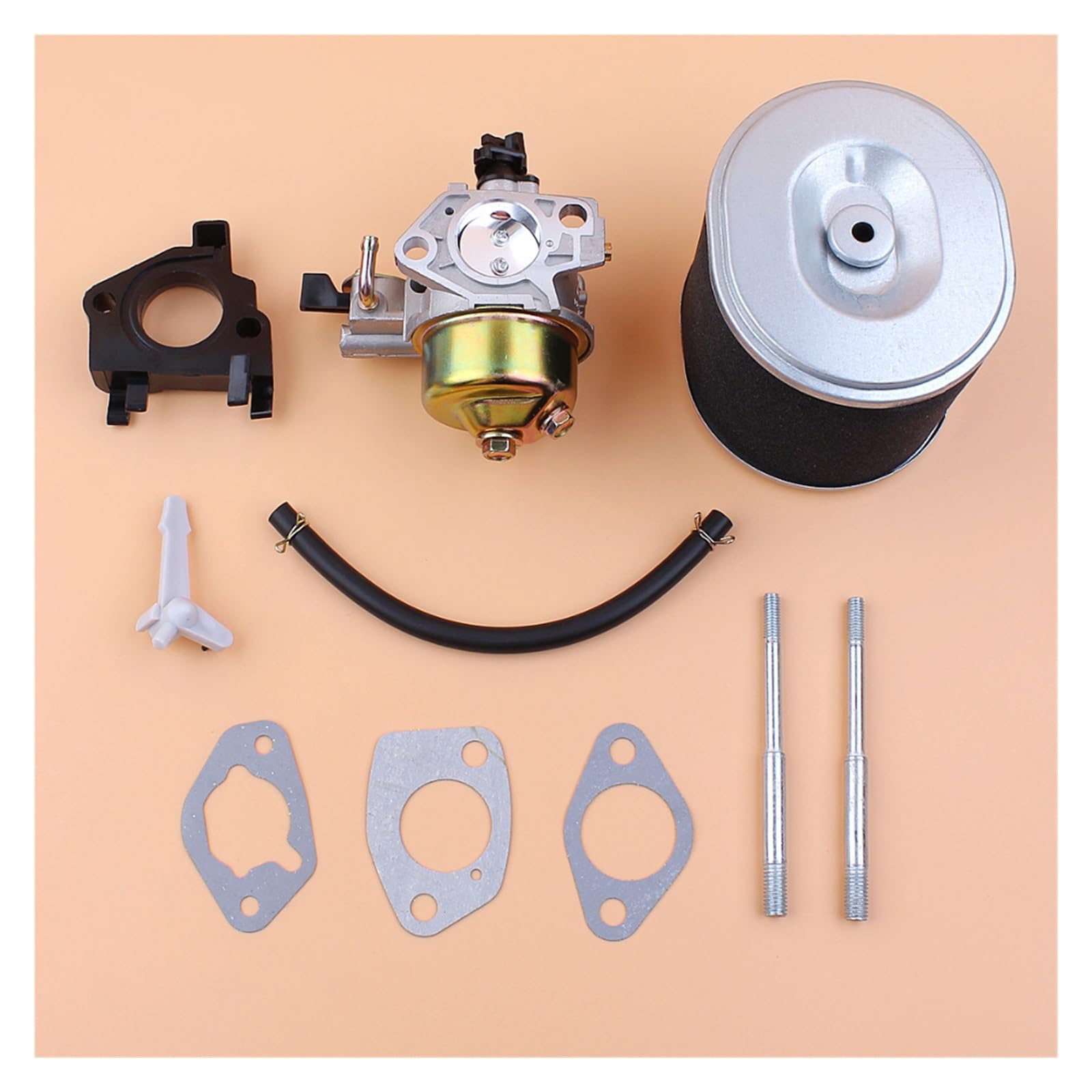 Kit de junta de filtro de aire de perno aislante de carburador ajustable apto for Motor de gasolina GX390 GX 390 188F 13HP