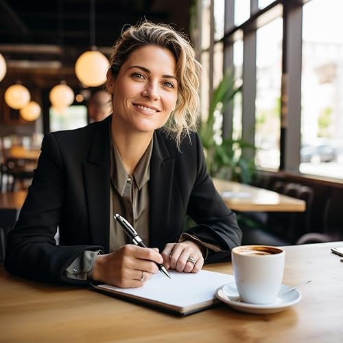Miniatura 6 de Juego de bolígrafos naranja. Elegante bolígrafo ejecutivo para hombres o mujeres. Caja de regalo de bolígrafo de alta gama con bolígrafo de lujo y 2