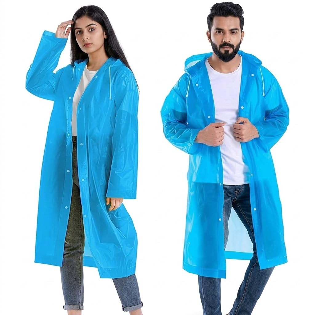 jackgar EVA Waterproof Raincoat with Hood, Transparent, Lightweight, Reusable, Unisex, for Camping, Hiking, Travelling and Outdoor Activities-picture-40