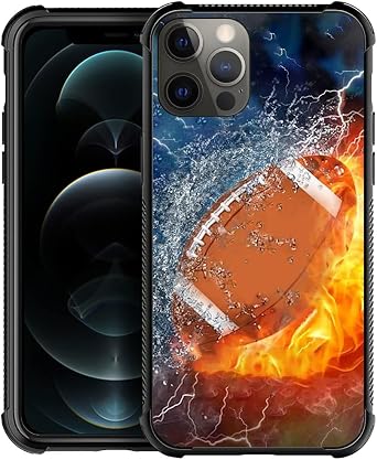 DAIZAG Case Compatible with iPhone 11 Pro,Shockproof Soft TPU Phone Case for Boy Men Gift Cover,Ice Fire American Football
