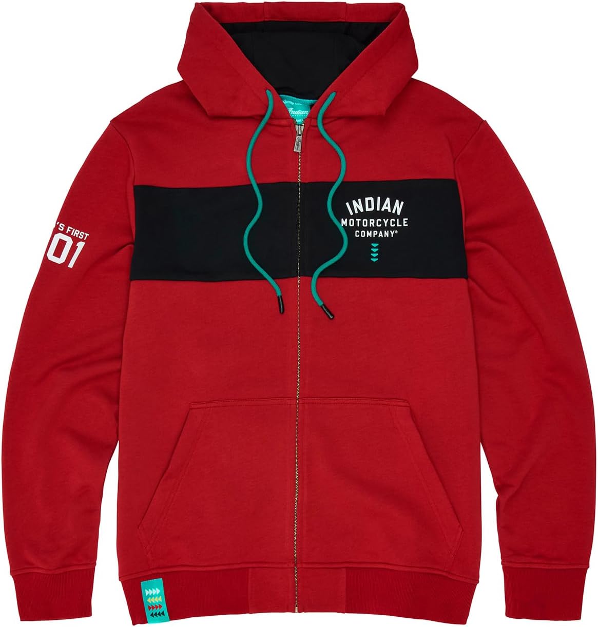 Indian Motorcycle x RVSO Men's Zip Hoodie, Red, 2865655