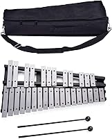 Vista 3 de Plegable 30 notas Glockenspiel xilófono marco de madera barras de aluminio educativo percusión instrumento musical regalo