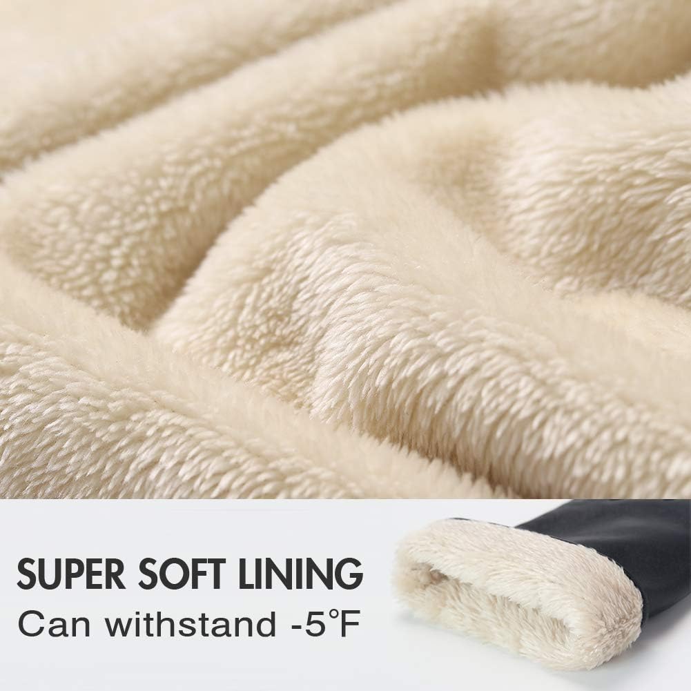 Orrpally Women Leather Gloves Touch Screen Texting Driving Gloves Winter Leather Warm Gloves - Image 5