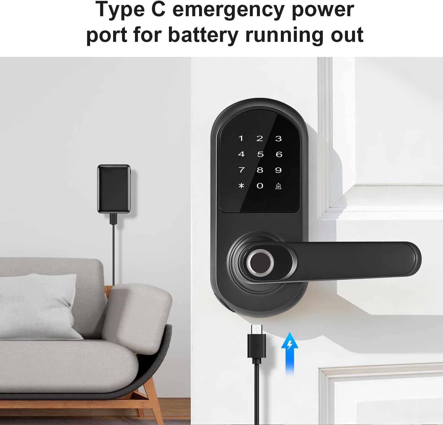 Smart Door Lock WiFi APP Remote Control Unlocking Keyless Entry Fingerprint Passwords IC Fobs Electronic Touchscreen Keypad Handle Deadbolt an-ti Peeping Passwords