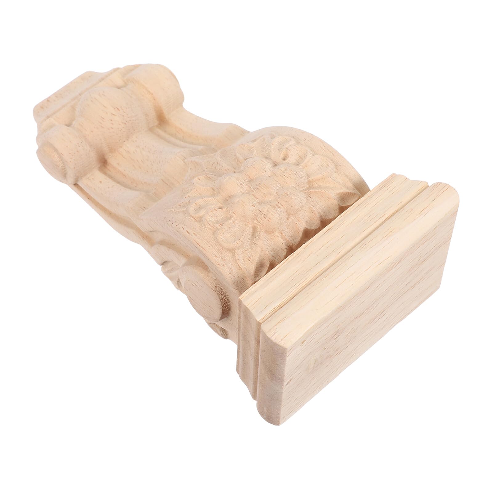 Alipis Ménsula Decorativa sin Pintar Estilo Europeo de Madera Tallada Patrones Detallados y Soporte para Vigas o Puertas en Decoración Rústica de Pared