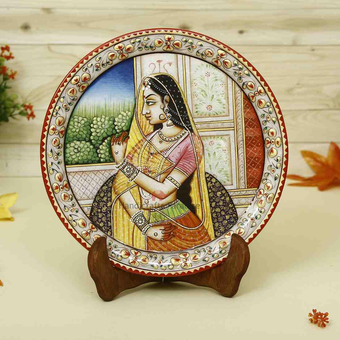 Marble Lady Figure Showpiece - Elegant Home Decor -6