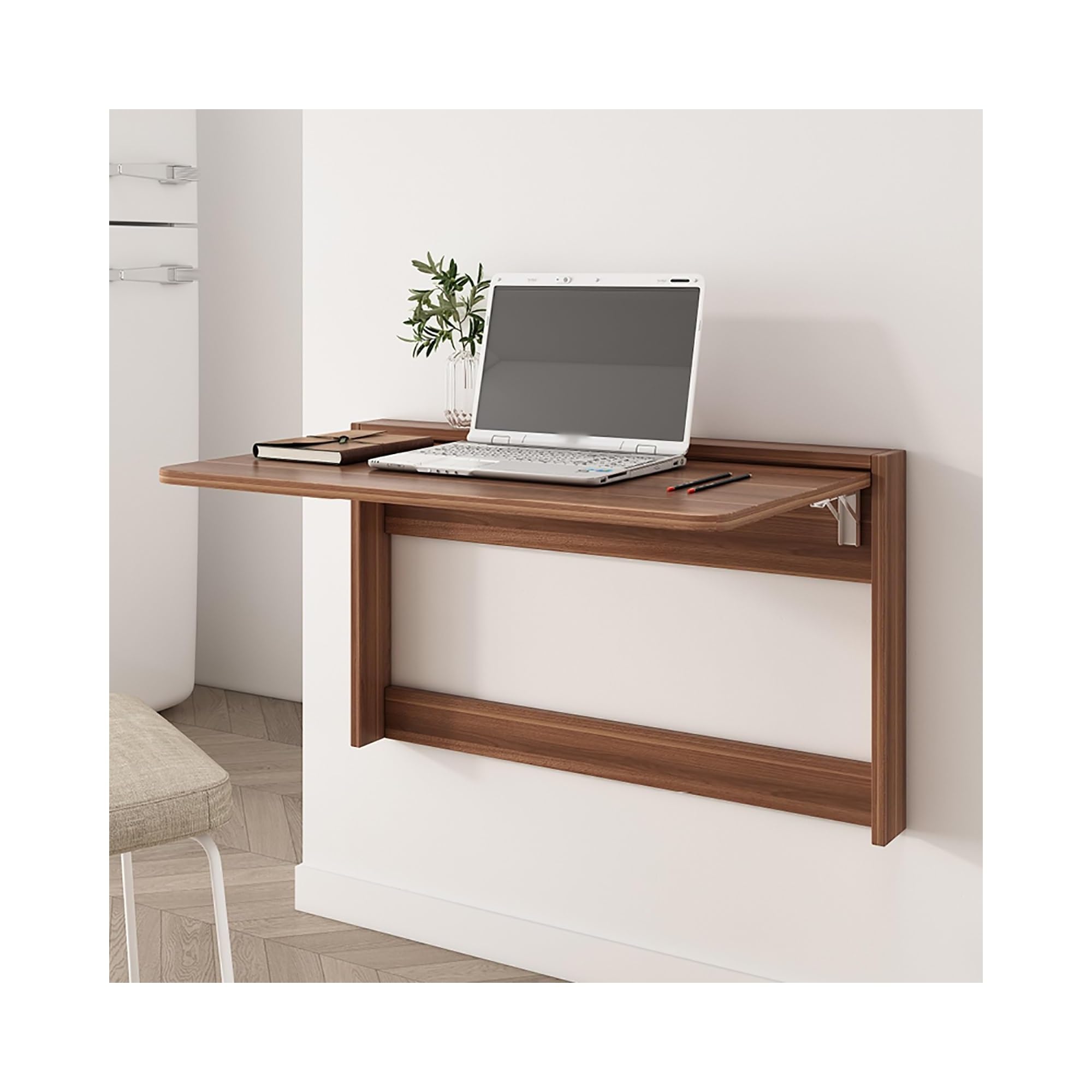 Table murale moderne pliable pour buanderie et cuisine compacte