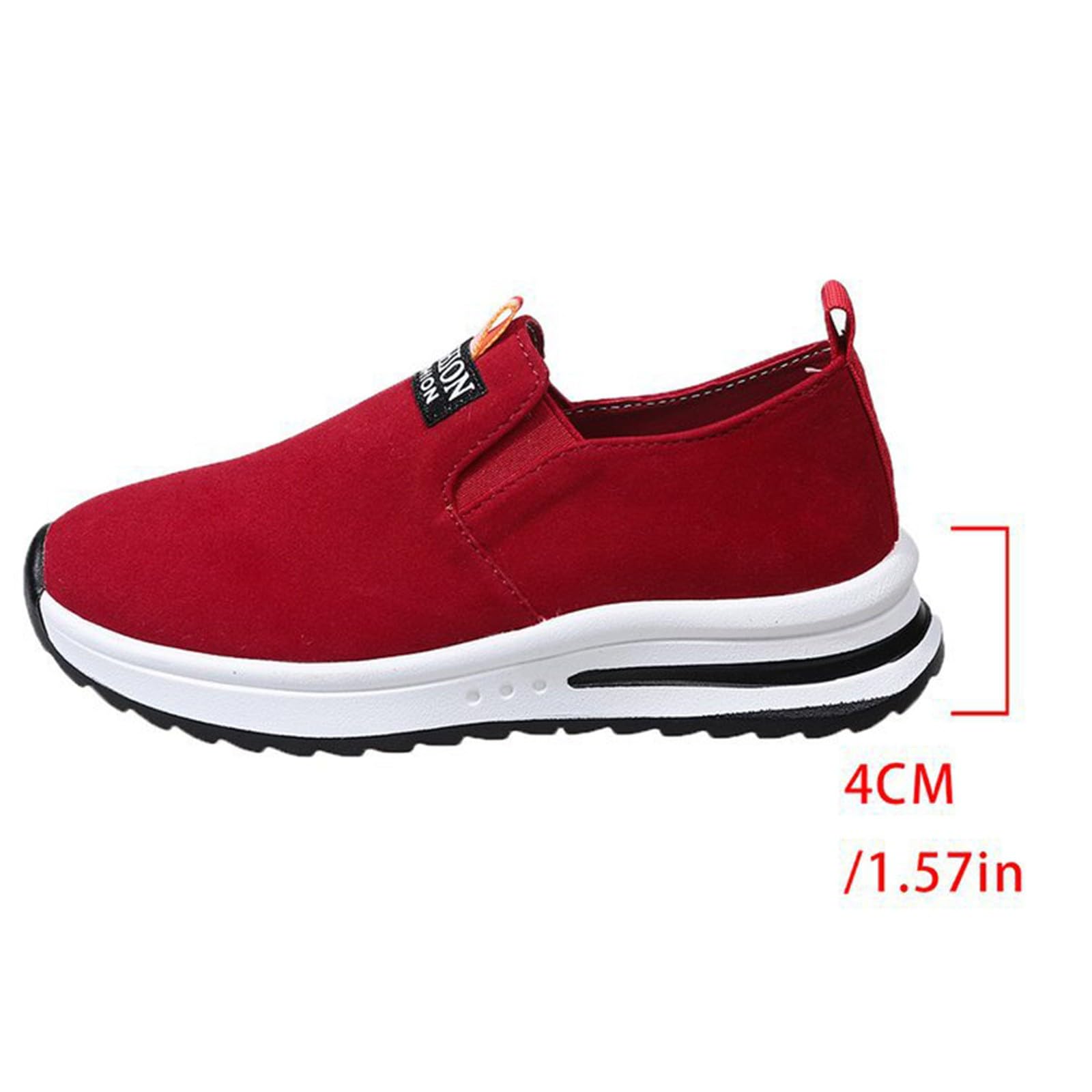 Zapatos deportivos de plataforma retro con textura de gamuza para mujer, mocasines gruesos y planos casuales con lengüeta de tracción para viajes, viajes y conducción