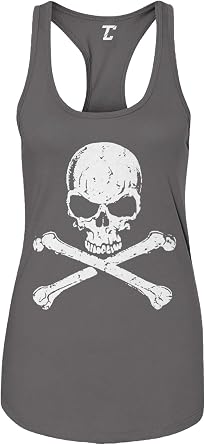 Tcombo Skull and Crossbones - Badass Womens Tank Top