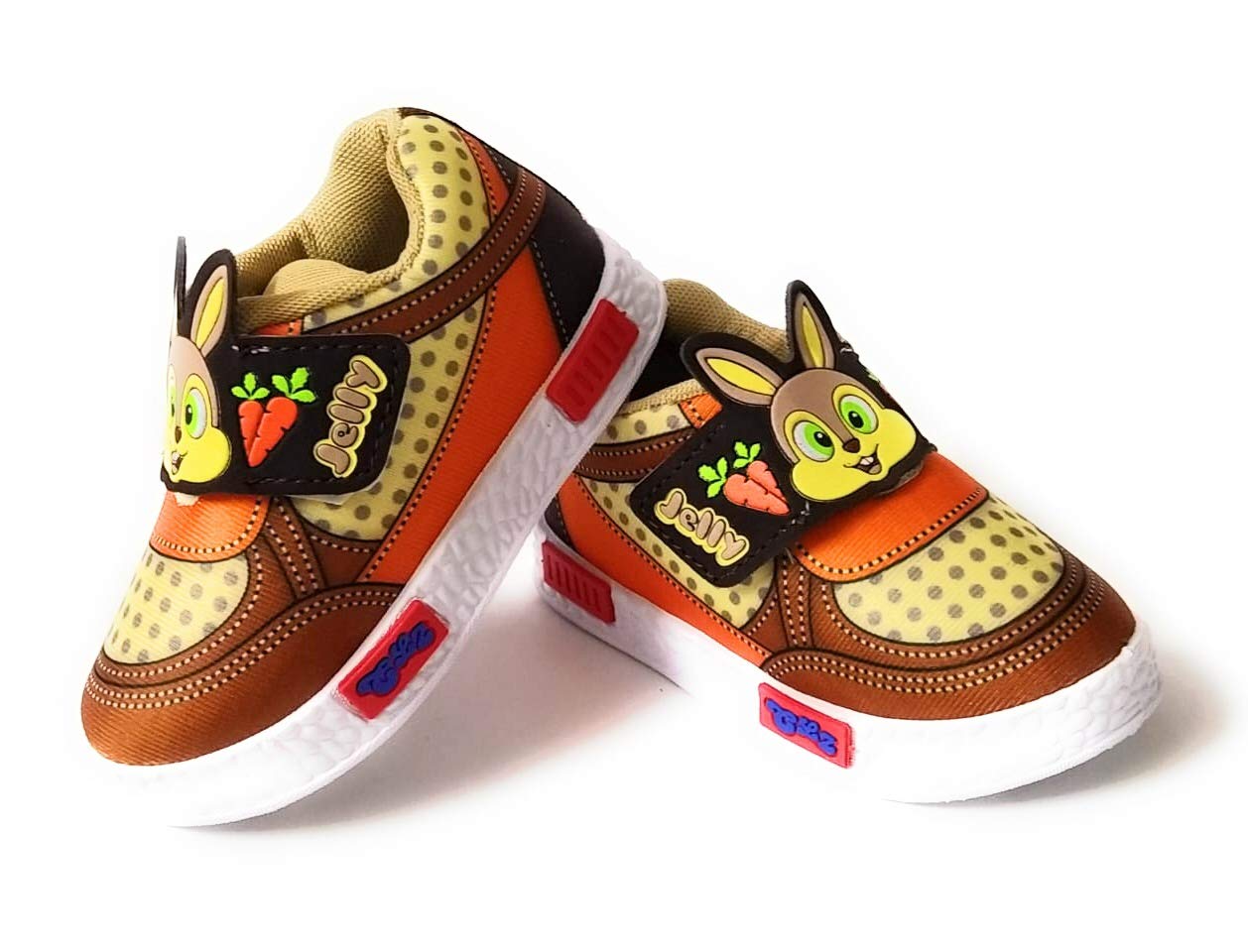 Coolz Baby Unisex Casual First Walking Shoes Jelly for 1-4 Years Boys and Girls (Brown, 2_Years) 4