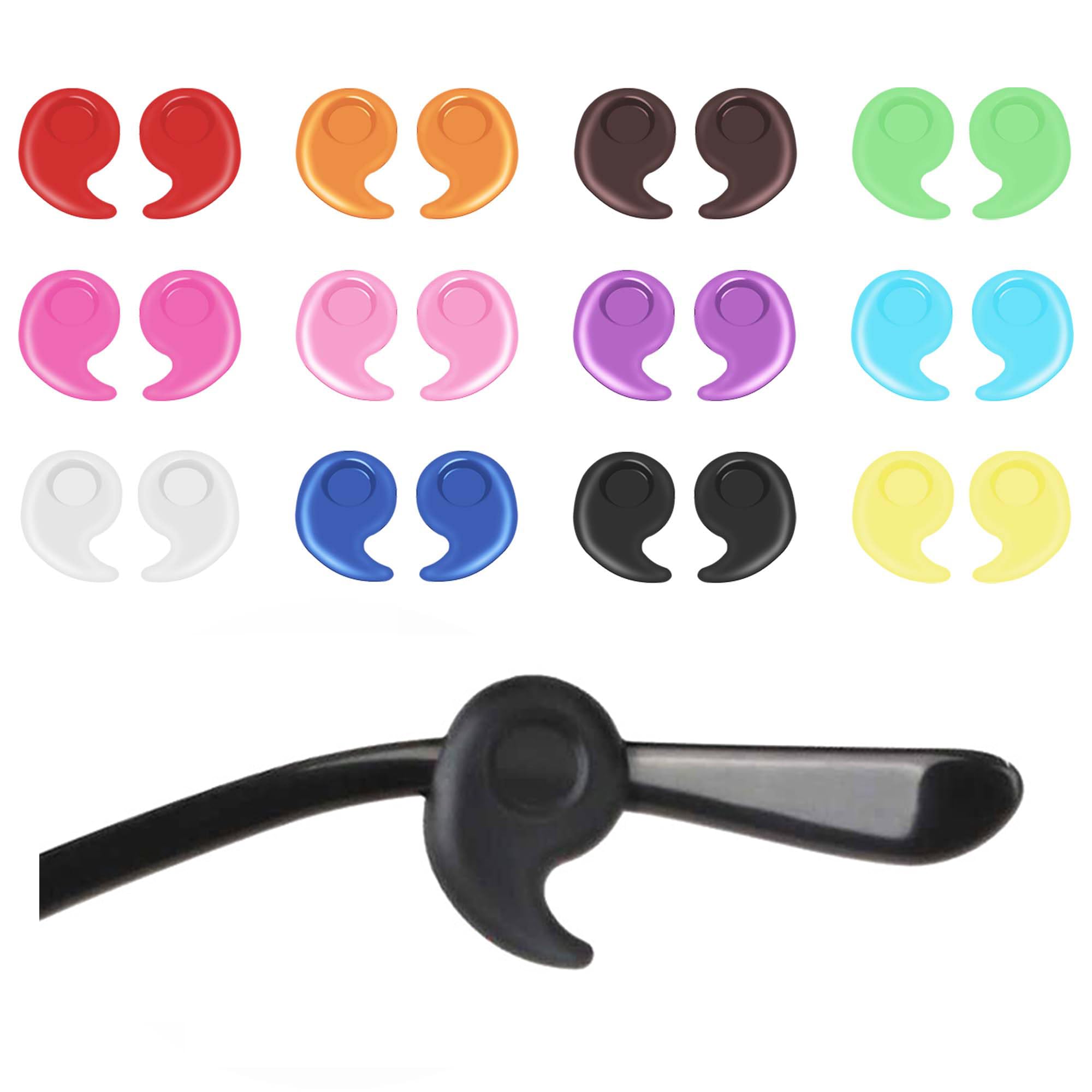 SooGree Colorful Soft Silicone Eyeglasses Temple Tips Sleeve Retainer,Anti-Slip Elastic Comfort Glasses Retainers