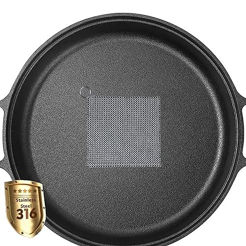 Image of Mesh Cast Iron Scrubber Fine Rings Welded Chainmail Scrubber for Cups, Skillet Cast Iron Cleaner (4 inchX4 inch)