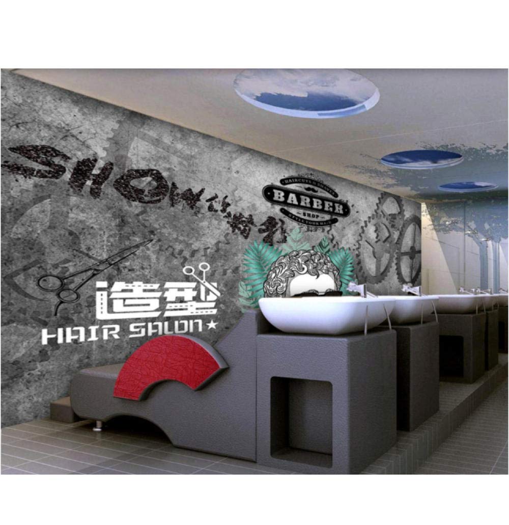 sasdasld Barber Shop Design Background Wall Custom 3D Beauty Salon Fashion Modeling Salon Shop Decoration Wallpaper Mural-350cmx245cm