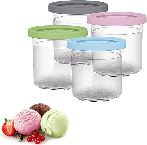 Creami Deluxe Pints, for Ninja Creami Deluxe Pints,16 OZ Ice Cream Containers with Lids Dishwasher Safe,Leak Proof for NC301 NC300 NC299AM Series